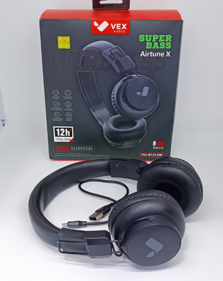 Audifono SUPER BASS VEX VINCHA - COLOR NEGRO OVER EAR
